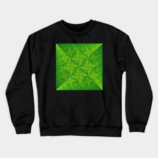Green shining silk or satin like pattern Crewneck Sweatshirt